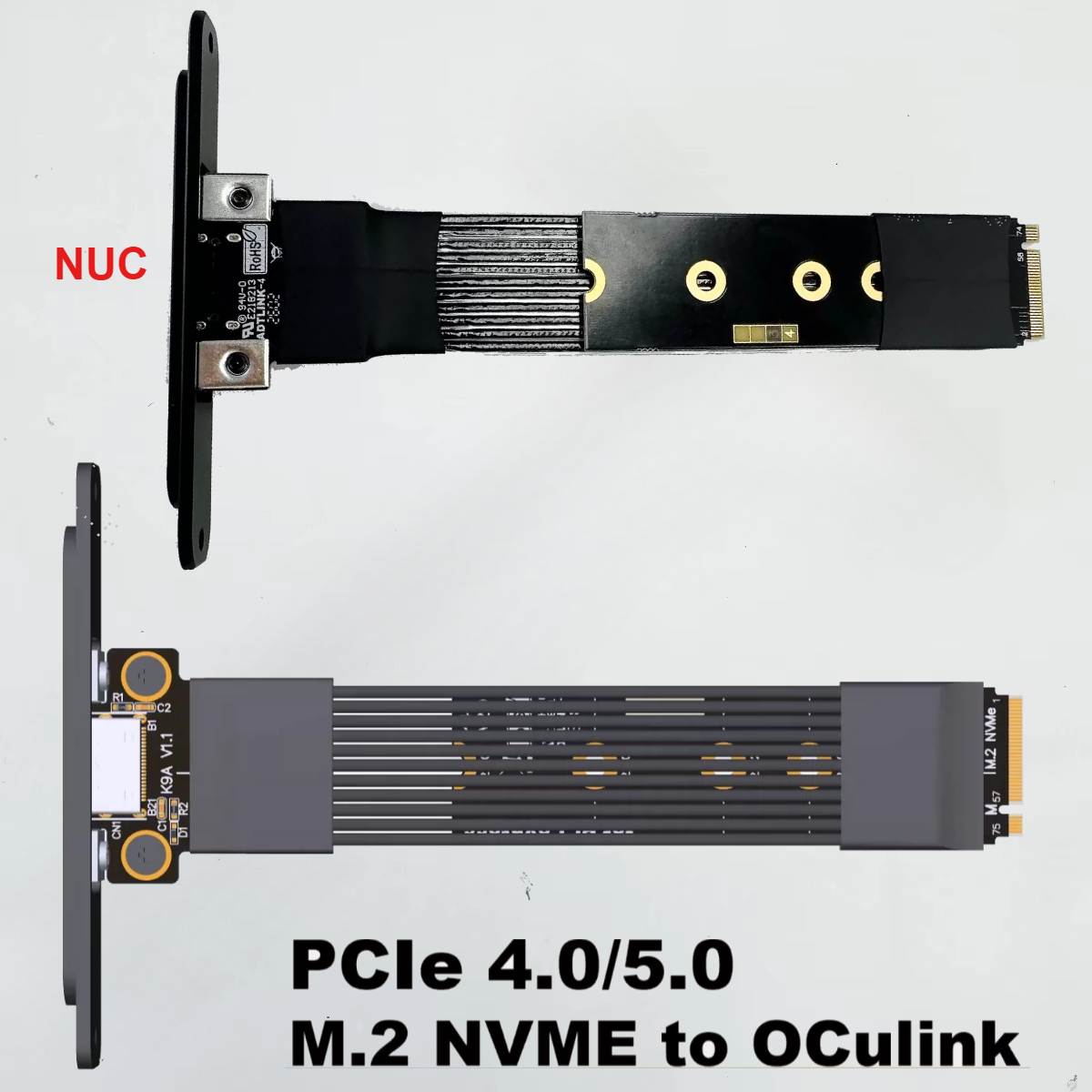 Pcie 5.0 Gpu Riser Cable - K49SQ-BK14 EGPU OCuLink GPU Chip Cable