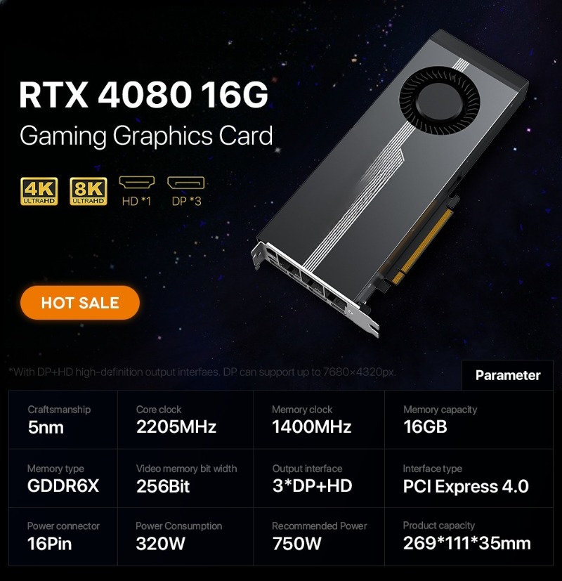 16GB Graphics 4090D 24GB GDDR6 - огляд і ціна Graphics Card 24Gb Gddr6X